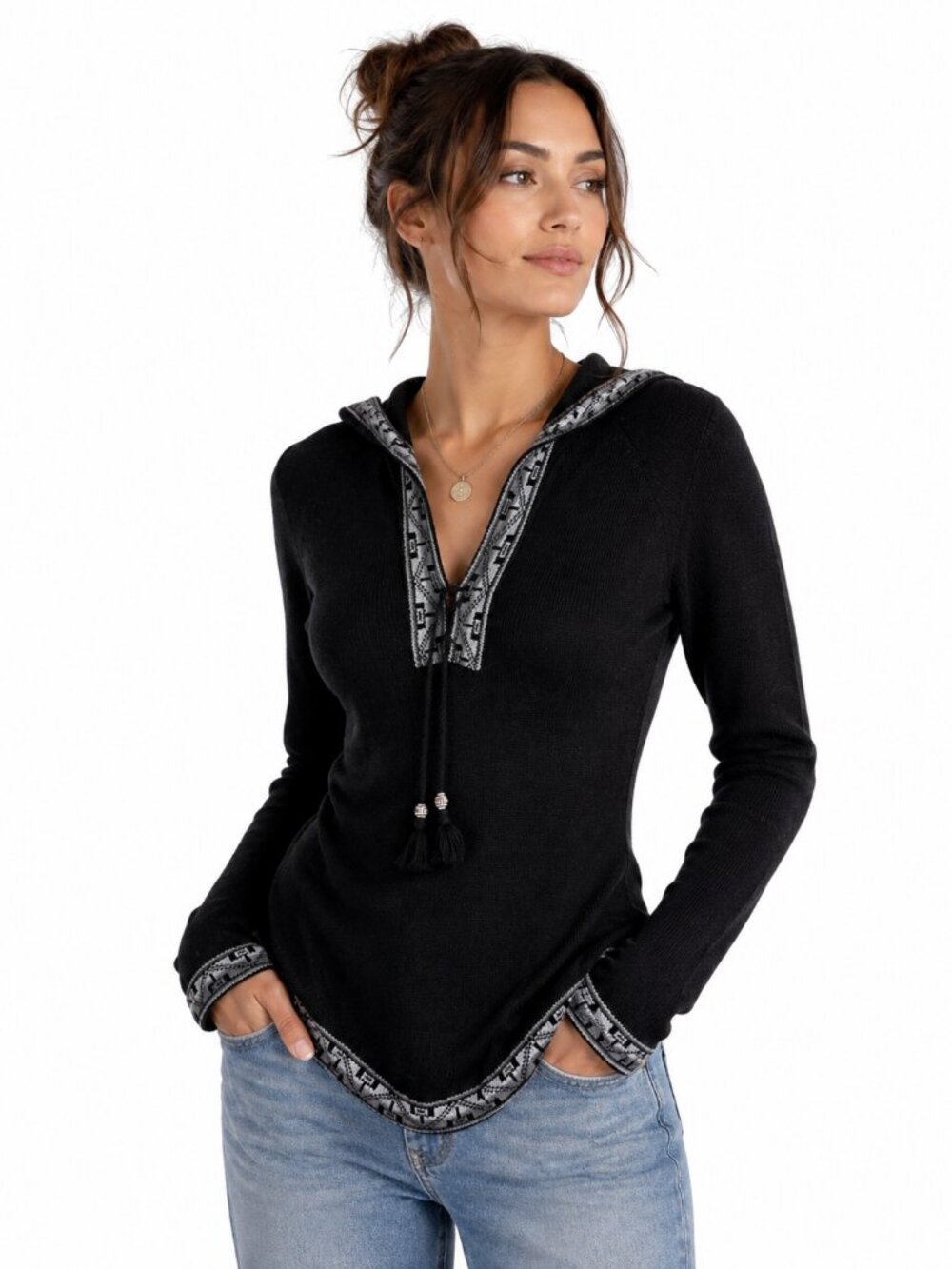 Alpaca Fina 100% Alpaca Hooded Tunic Sweater